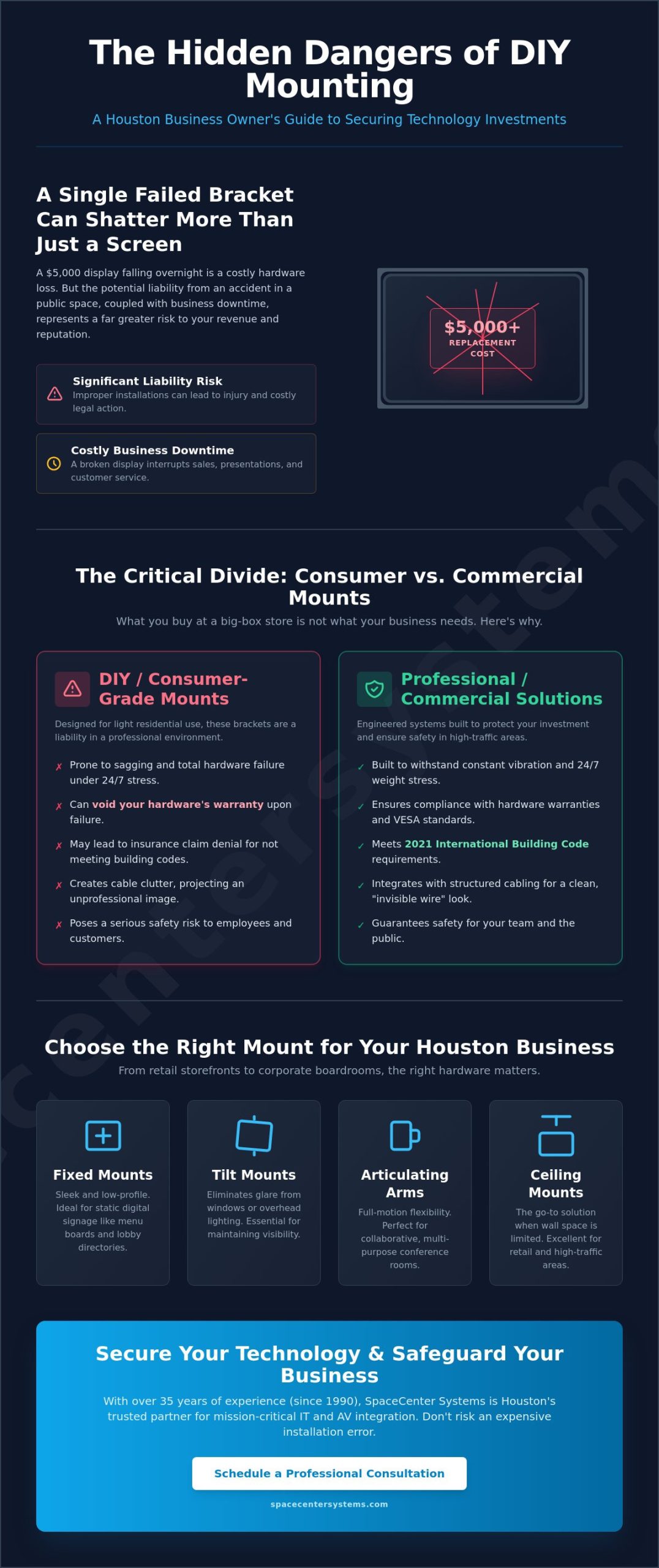 Commercial Mounting Solutions in Houston & Pearland: The 2026 Business Guide
